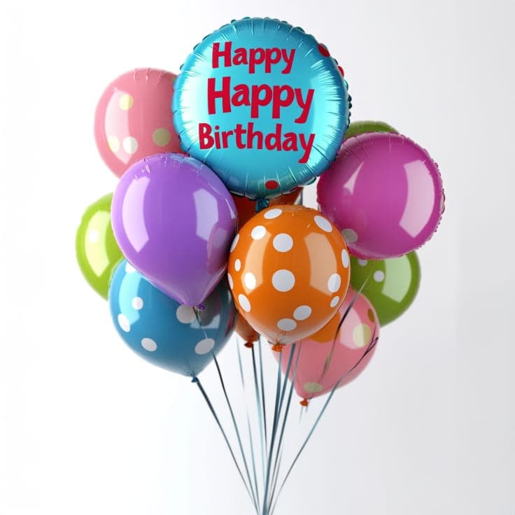 Assorted Birthday Balloons Bouquet