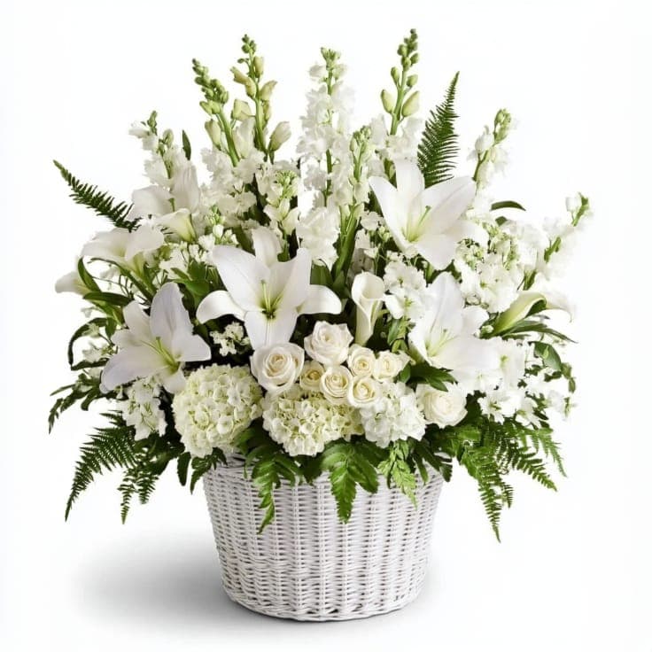 Elegant Sympathy Floral Basket