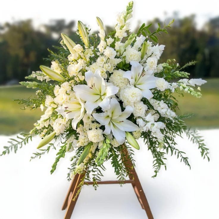 White Standing Spray