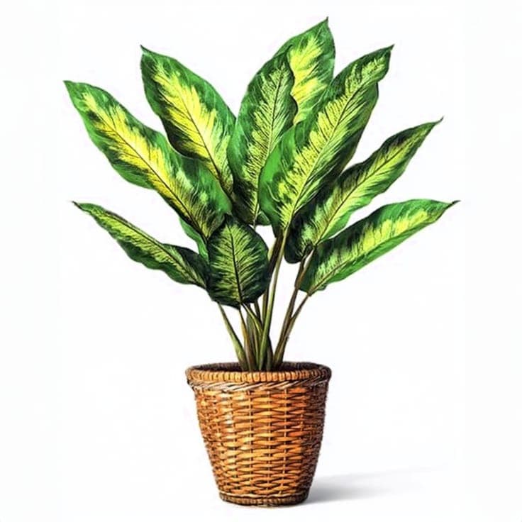 Pretty Dieffenbachia Basket