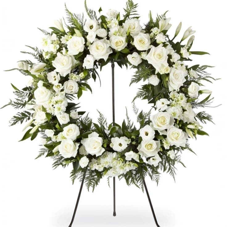 Cross My Heart Sympathy Wreath