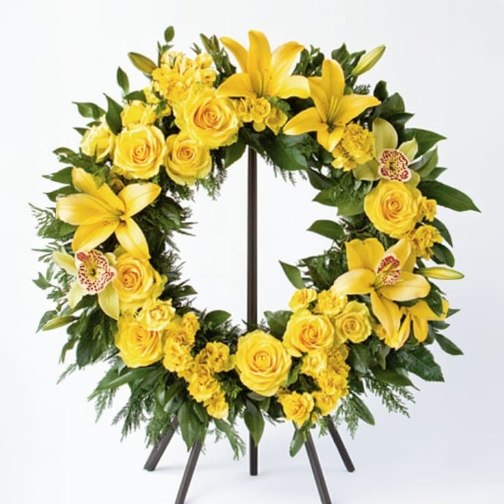 Fresh Florals Sympathy Wreath