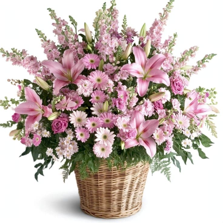 Sympathy Lilies Basket