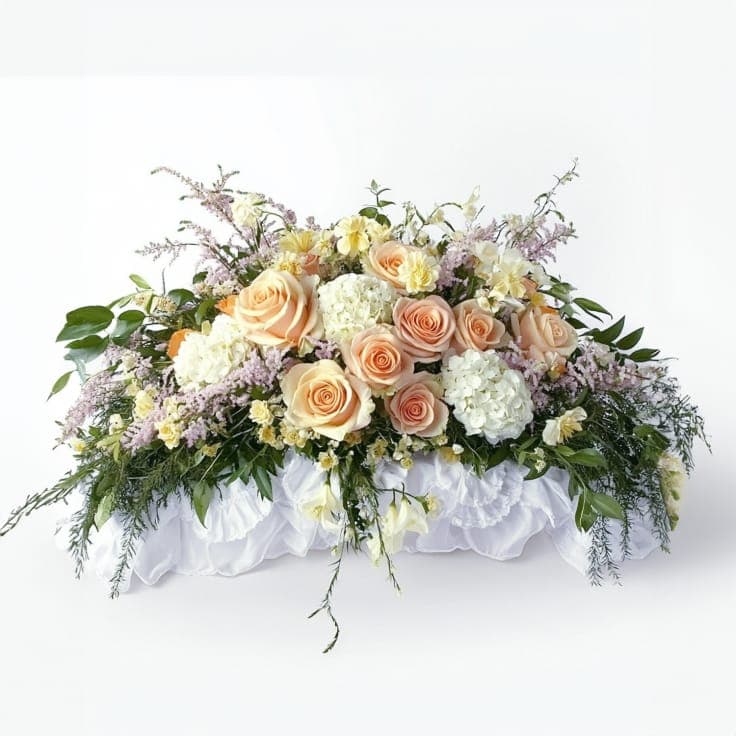 Harmonious Roses Casket Spray