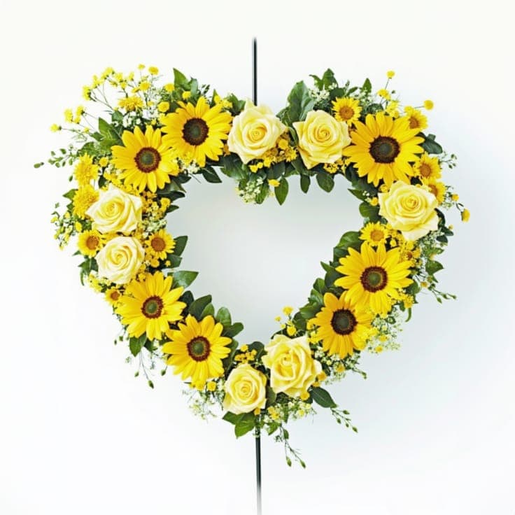 Yellow Rose Fueneral Wreath