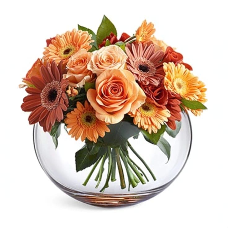 Glass Bowl of Flowers