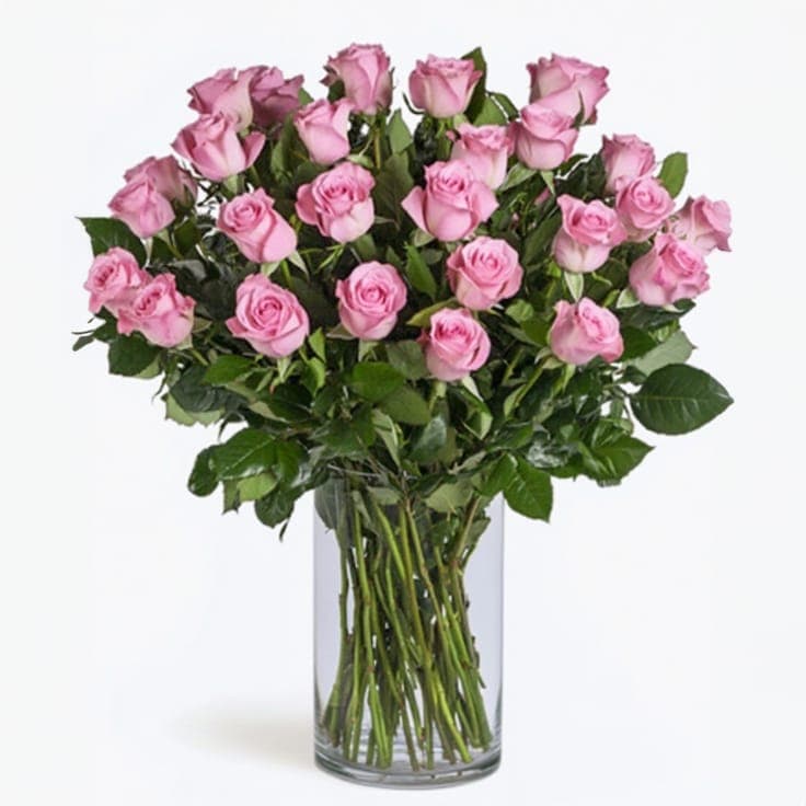 Two Dozen Pink Roses