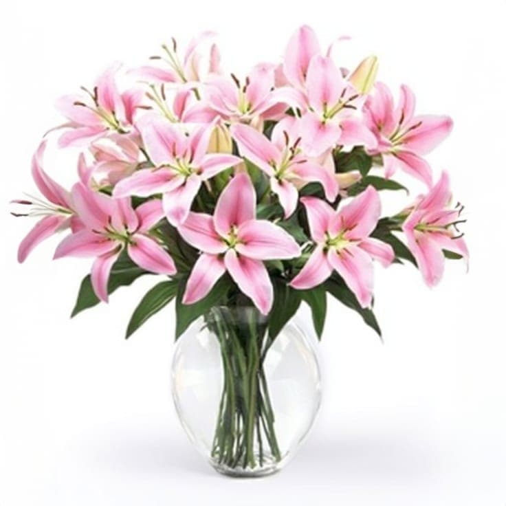 Pink Lily Vase Arrangement