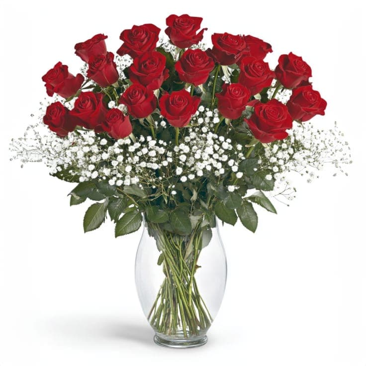 Luxury dozen red roses