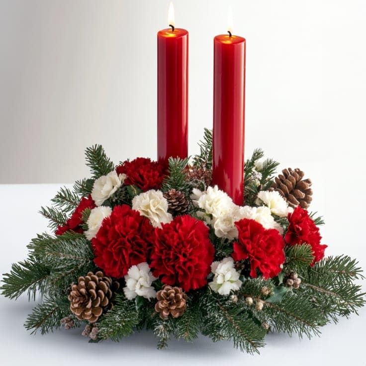 Christmas Candle Centerpiece