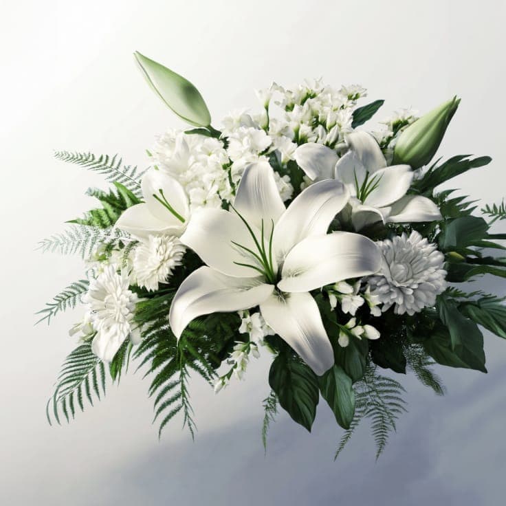 A Light from Heaven Casket Spray