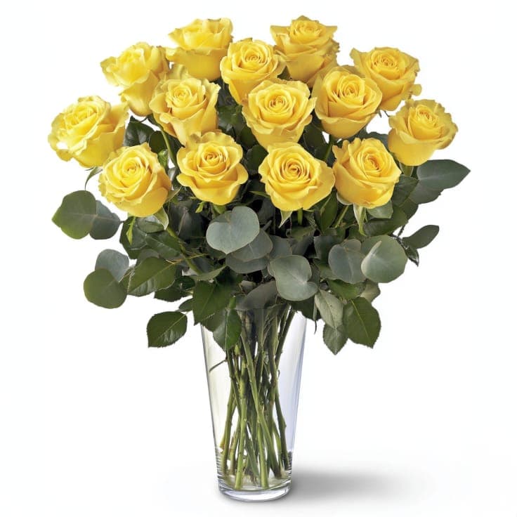 Luscious sunkissed yellow roses