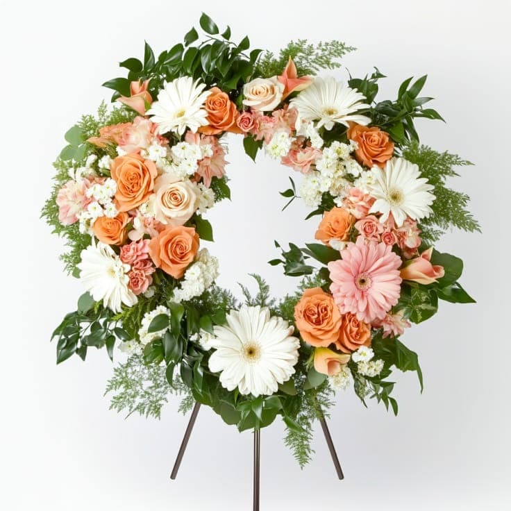 Perfectly Arranged Blossoms Wreath
