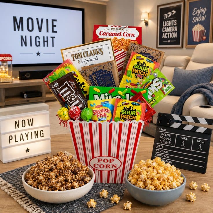 Ultimate Movie Night Gift Basket