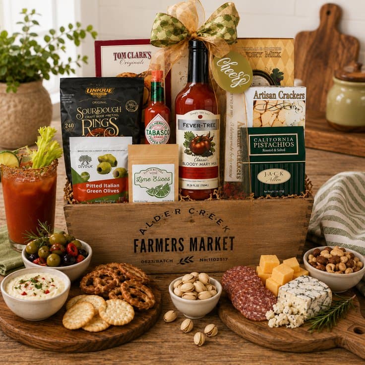 Farmers Market Bloody Mary Cocktail Gift Basket