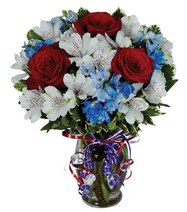 HERE'S TO RED, WHITE & BLUE
