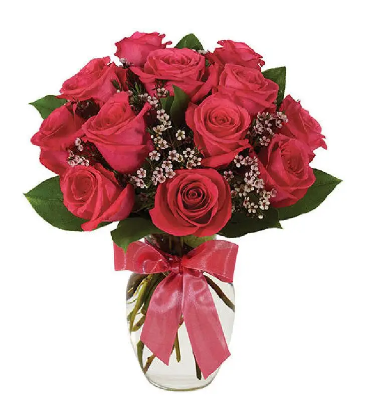 HOT PINK ROSE BOUQUET