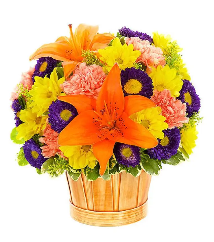 Bushel of Blooms Basket