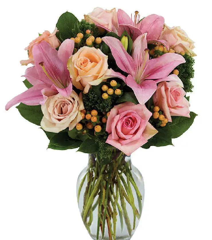 Pink Rose Petal & Lily Surprise