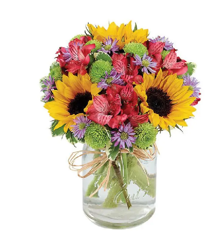 Flower Fields Mason Jar