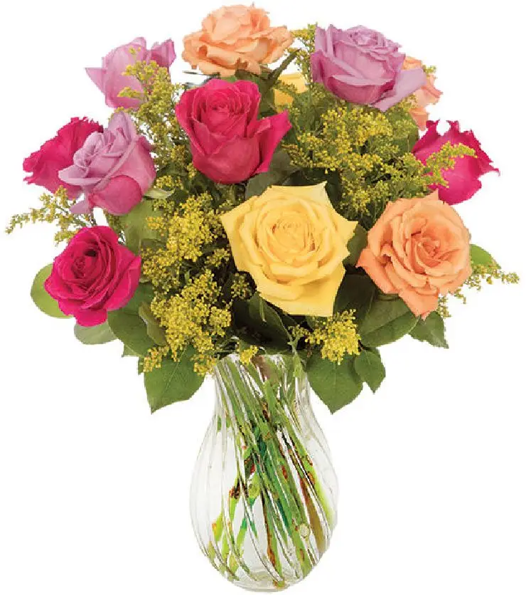 Multicolor Bright Rose Bouquet