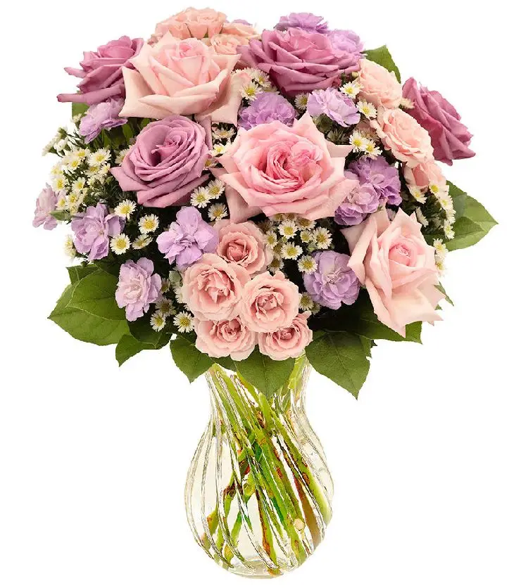 Multicolor Pastel Rose Bouquet 