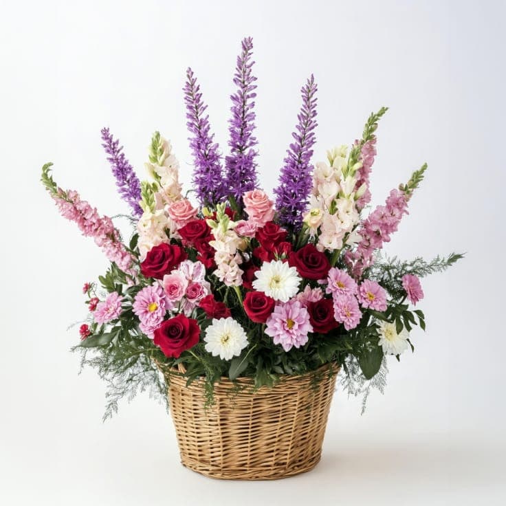 The Colorful Rose Basket
