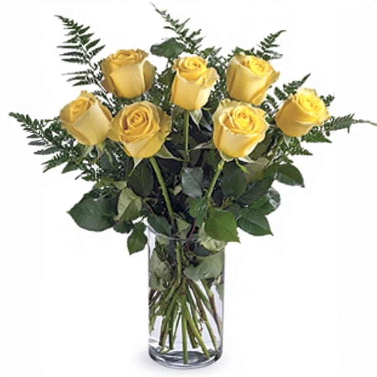 6 Yellow Roses